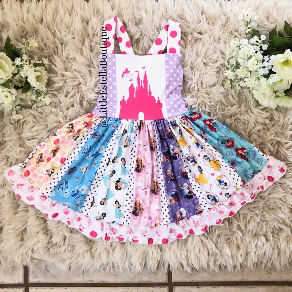 NWT Girls Disney Princess Castle Twirl Dress - Picture 7 of 8